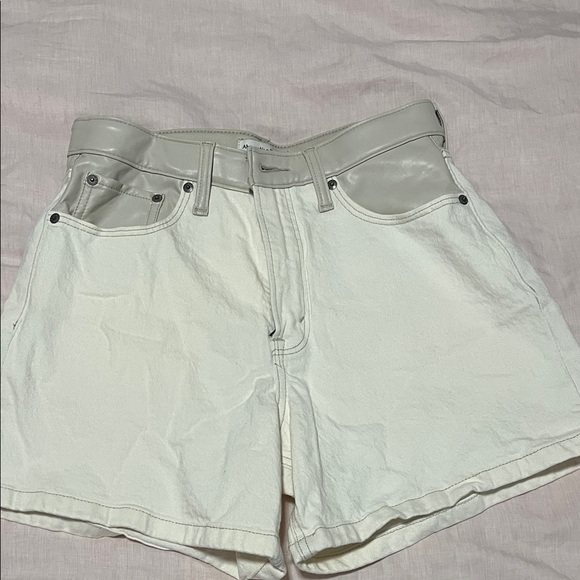 Abercrombie & Fitch Pants - Abercrombie & Fitch Cream Jean Shorts
